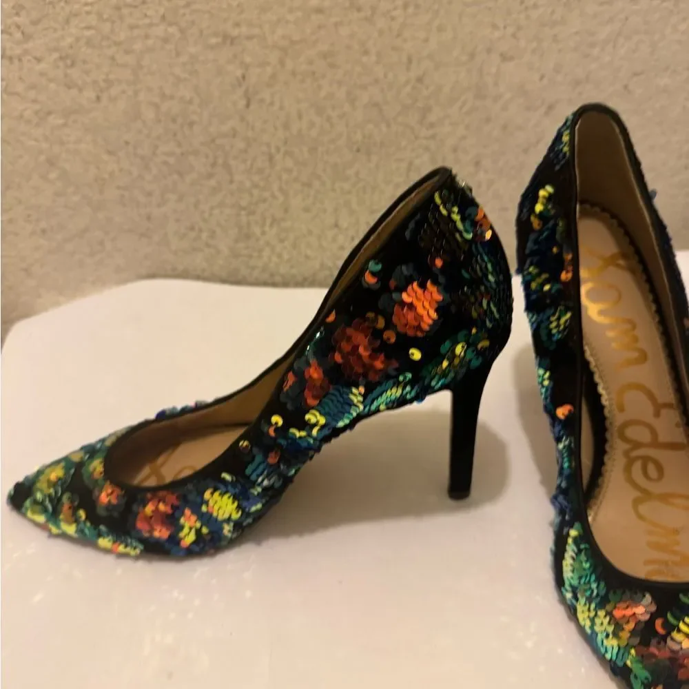 Sam Edelman Multicolor Sequin Heels